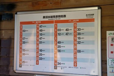 発車時刻表