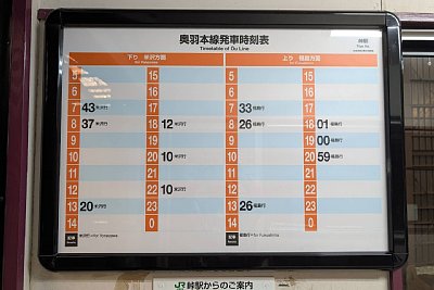 発車時刻表