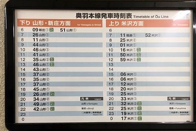 発車時刻表