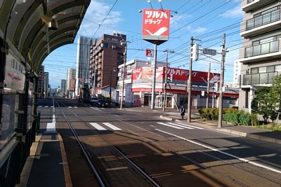 西線14条停留場ホーム