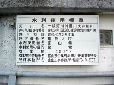 水利使用標識