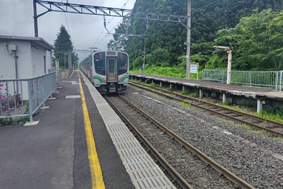 E721系電車が到着