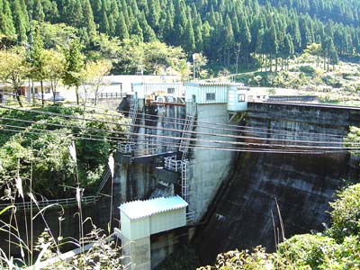左岸下流側から見た堤体