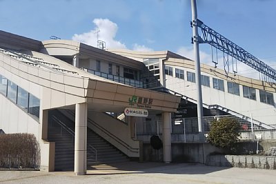 豊野駅は橋上駅となっています