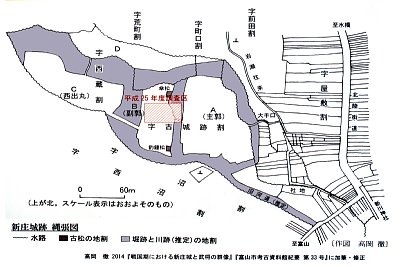 新庄城跡　縄張り図