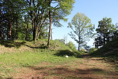 大手門は枡形地形になっています