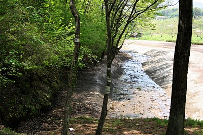 城の北側にある堀跡