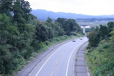 国道159号線には城址の看板が