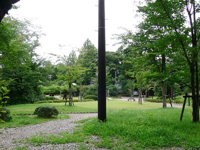 高岡城跡本丸西側