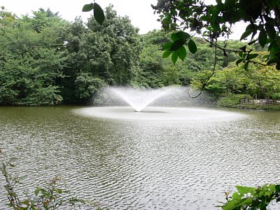 高岡城外濠と噴水