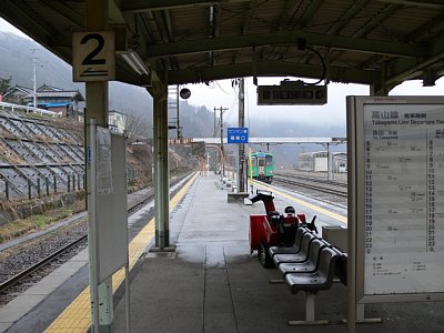 猪谷駅ホーム