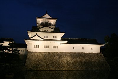 南側から見た富山城天守ライトアップ