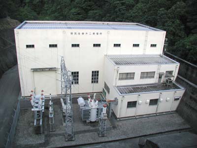 ダム直下にある庄東第二発電所