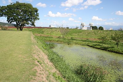 本丸北東部の隅が一部消失しています