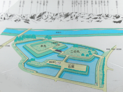 安田城跡全体図