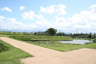 右郭から二の丸を見る