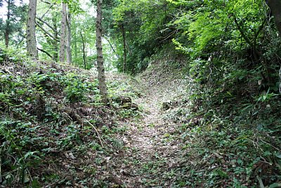 右側には郭があり、ここで狙い撃ちされるか